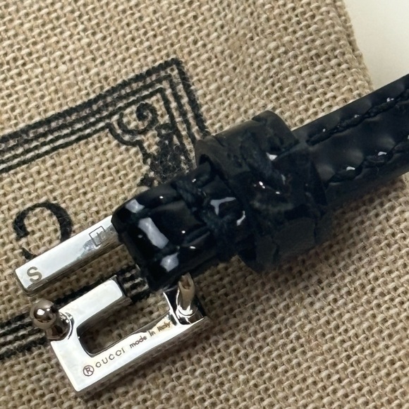 Gucci Leather Crystal Square G Bracelet - Picture 6 of 8